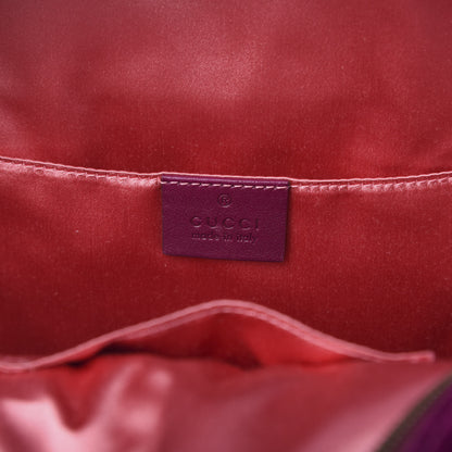 Gucci Velvet Matelasse GG Marmont Dome Backpack Fuchsia Violet Cyclamen 5 of 11