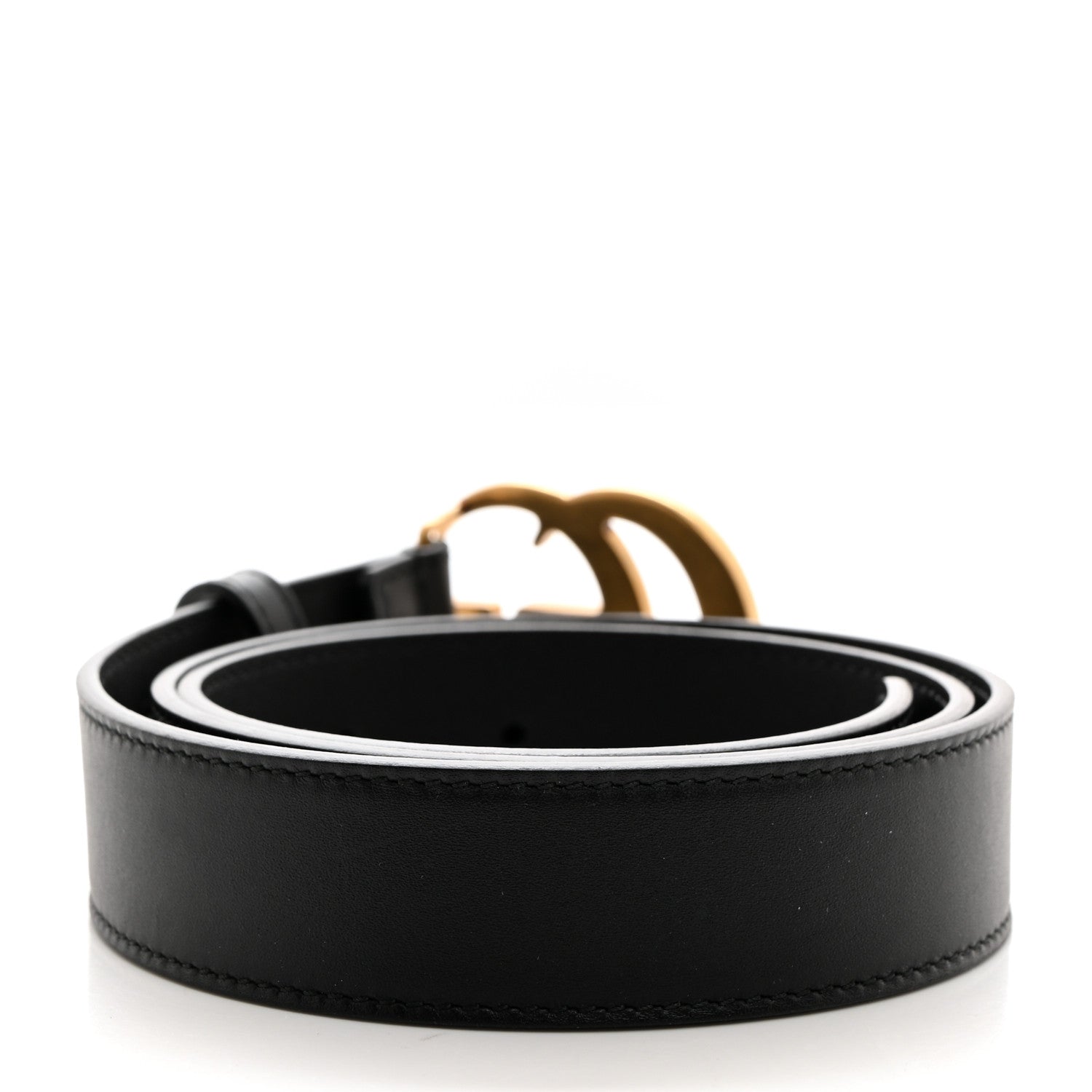 Gucci Calfskin Double G 30mm Belt 80 32 Black 2 of 5