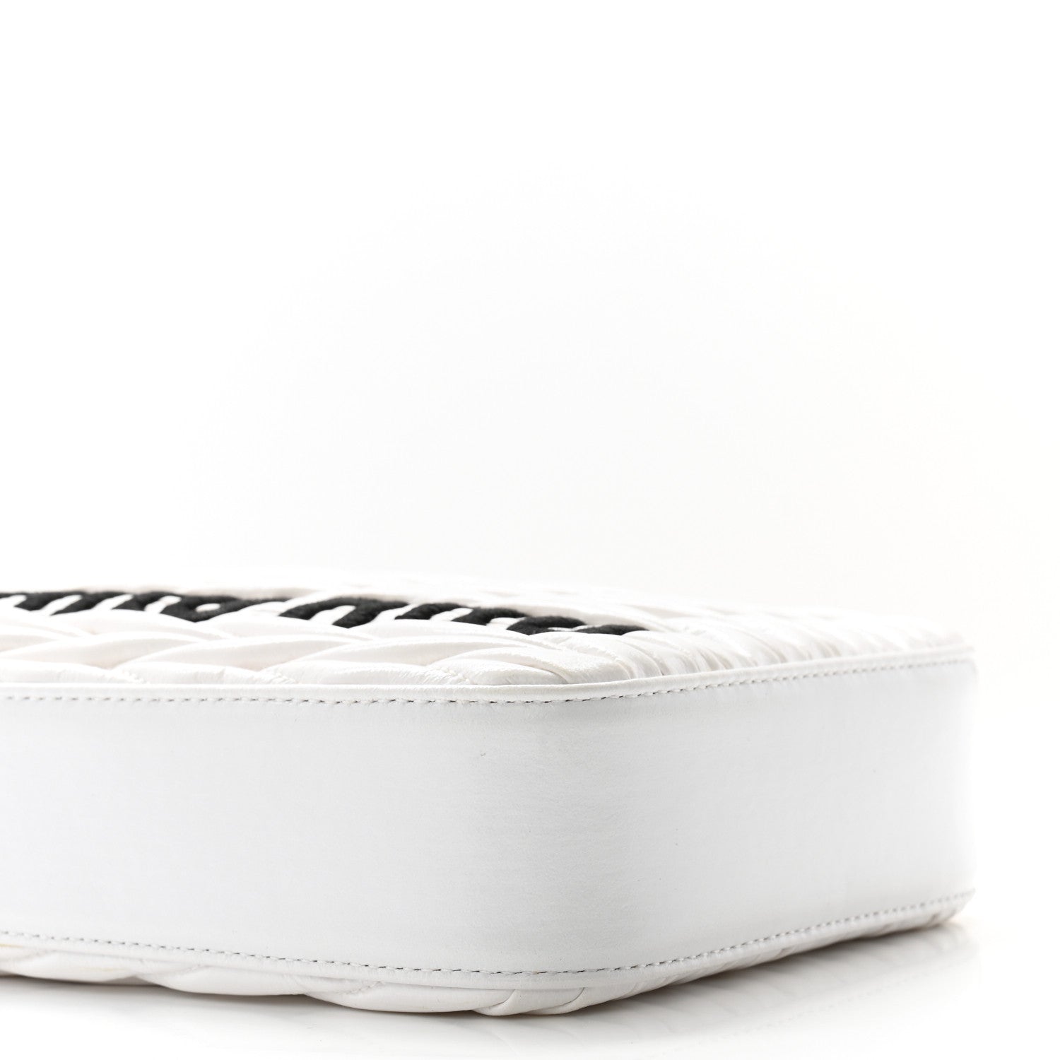 Miu Miu Patent Matelasse Crossbody Bag White Black 8 of 10