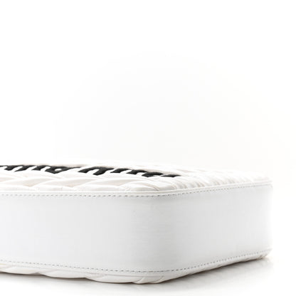 Miu Miu Patent Matelasse Crossbody Bag White Black 8 of 10