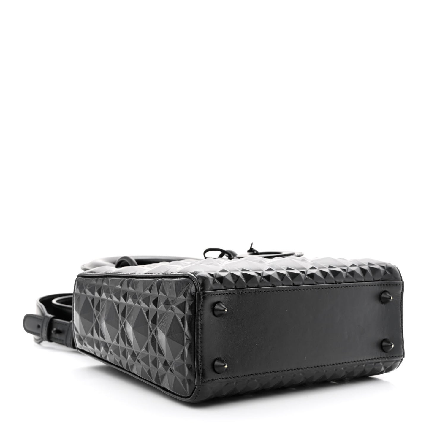 Calfskin Cannage Diamond My ABCDior Lady Dior Black