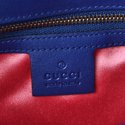 Gucci Velvet Matelasse Small GG Marmont Shoulder Bag Cobalt Blue 6 of 7