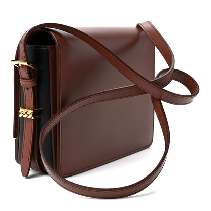 Burberry Smooth Calfskin Two Tone Small Grace Bag Malt Brown Black 3 of 11