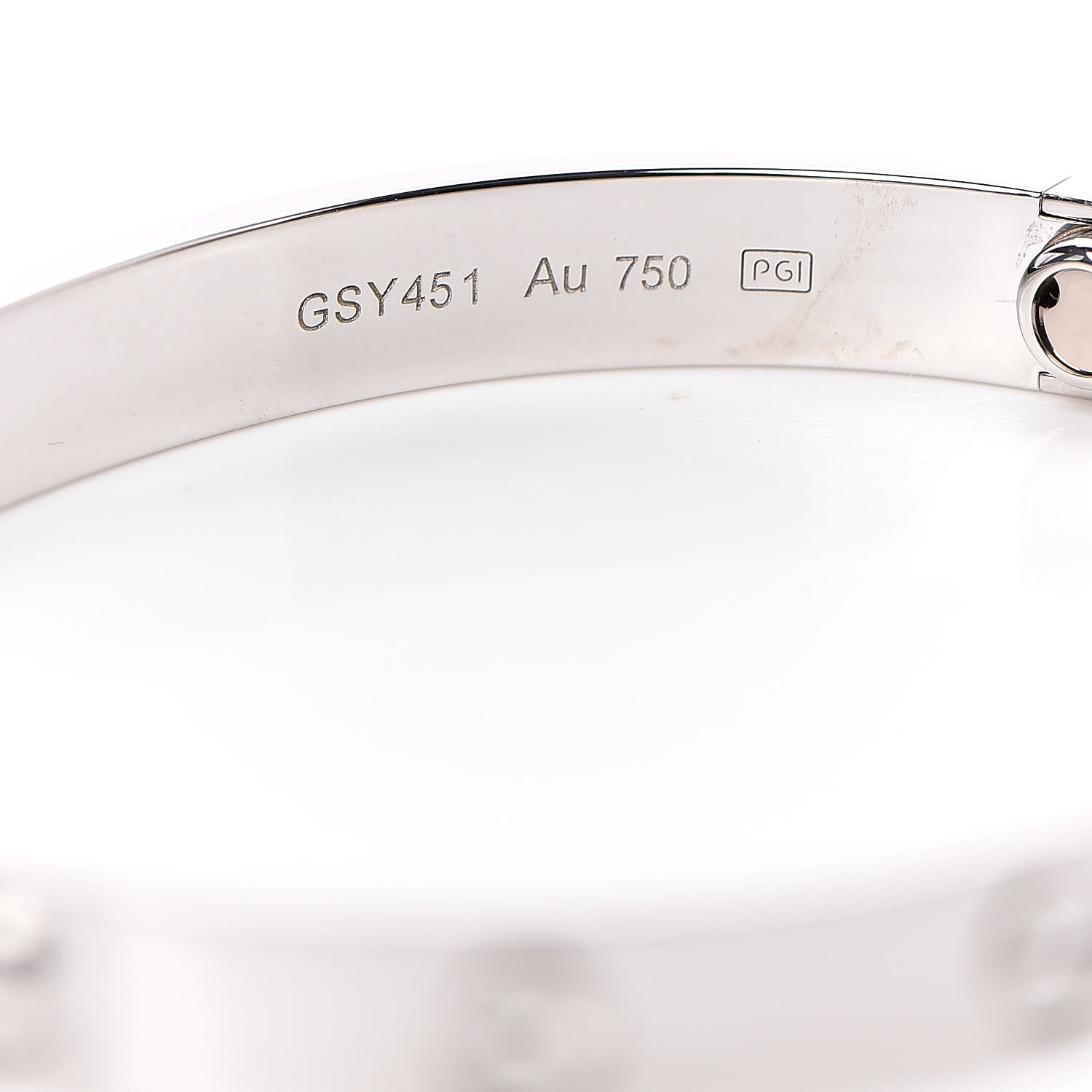 Cartier 18K White Gold LOVE Bracelet 16 6 of 7