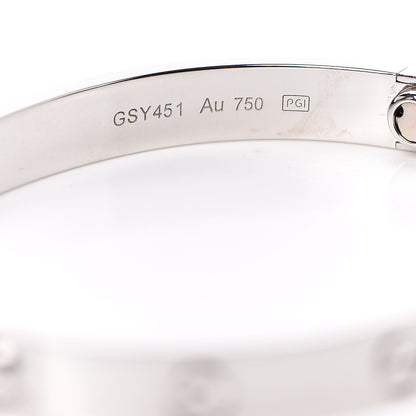 Cartier 18K White Gold LOVE Bracelet 16 6 of 7