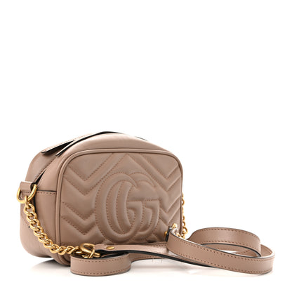 Gucci Calfskin Matelasse Mini GG Marmont Chain Shoulder Bag Porcelain Rose 3 of 14