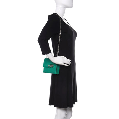 Hermes Chevre Mysore Mini Verrou Chaine Bag Bleu Paon 2 of 10