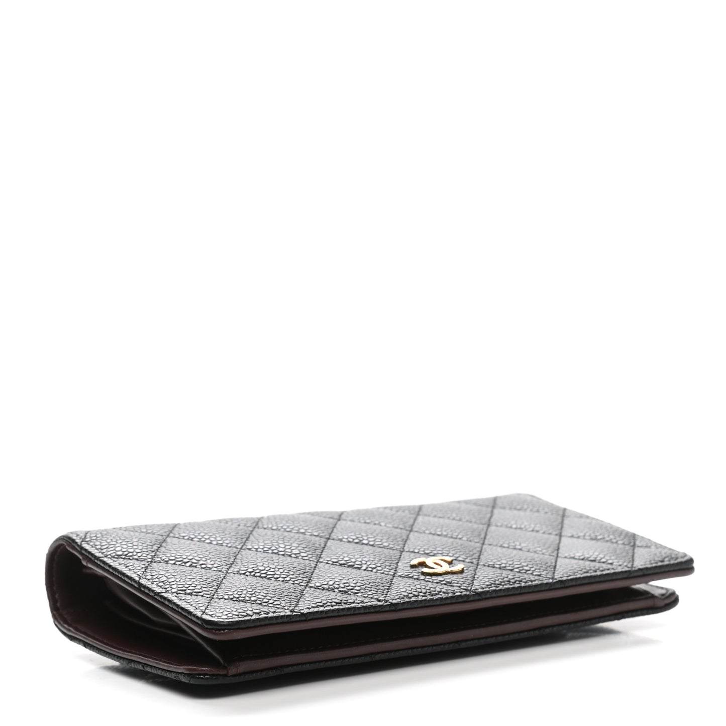 Caviar Quilted Yen Wallet Black
