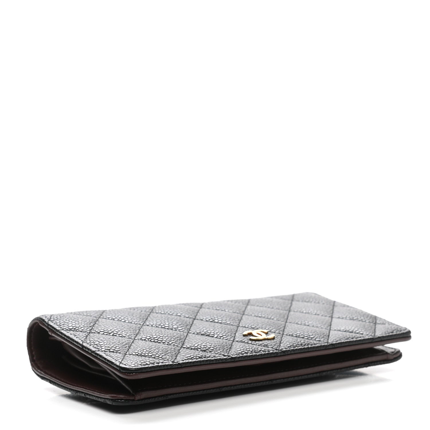 Chanel Caviar Quilted Yen Wallet Black 4 of 10