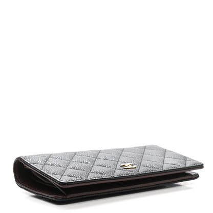 Chanel Caviar Quilted Yen Wallet Black 4 of 10