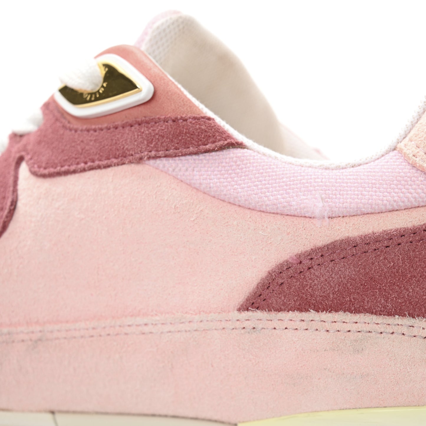 Suede Calfskin Run Away Sneakers 37.5 Pink