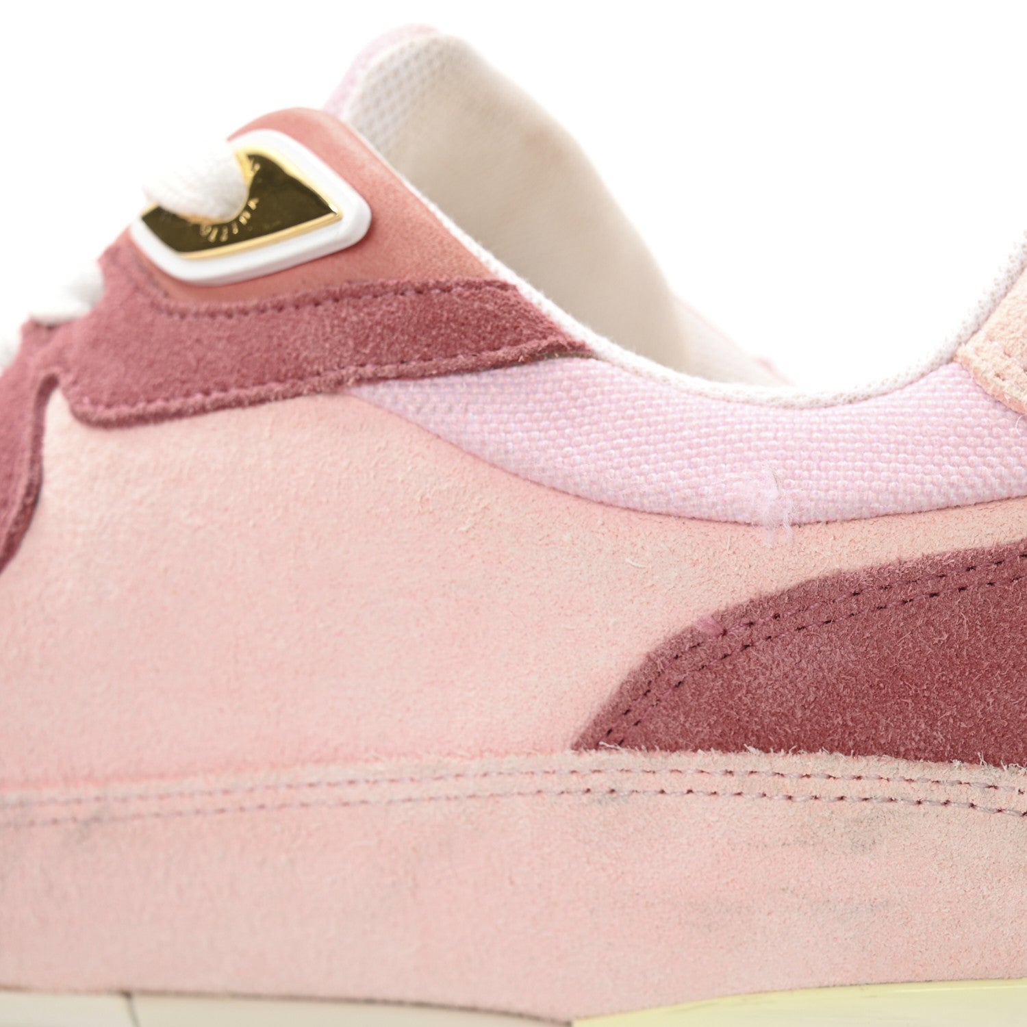 Louis Vuitton Suede Calfskin Run Away Sneakers 37.5 Pink 10 of 12