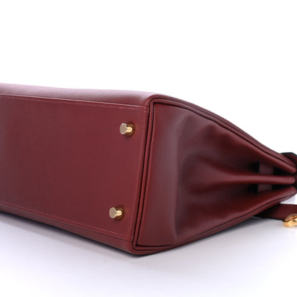 Hermes Evercolor Kelly Retourne 28 Rouge H 9 of 10