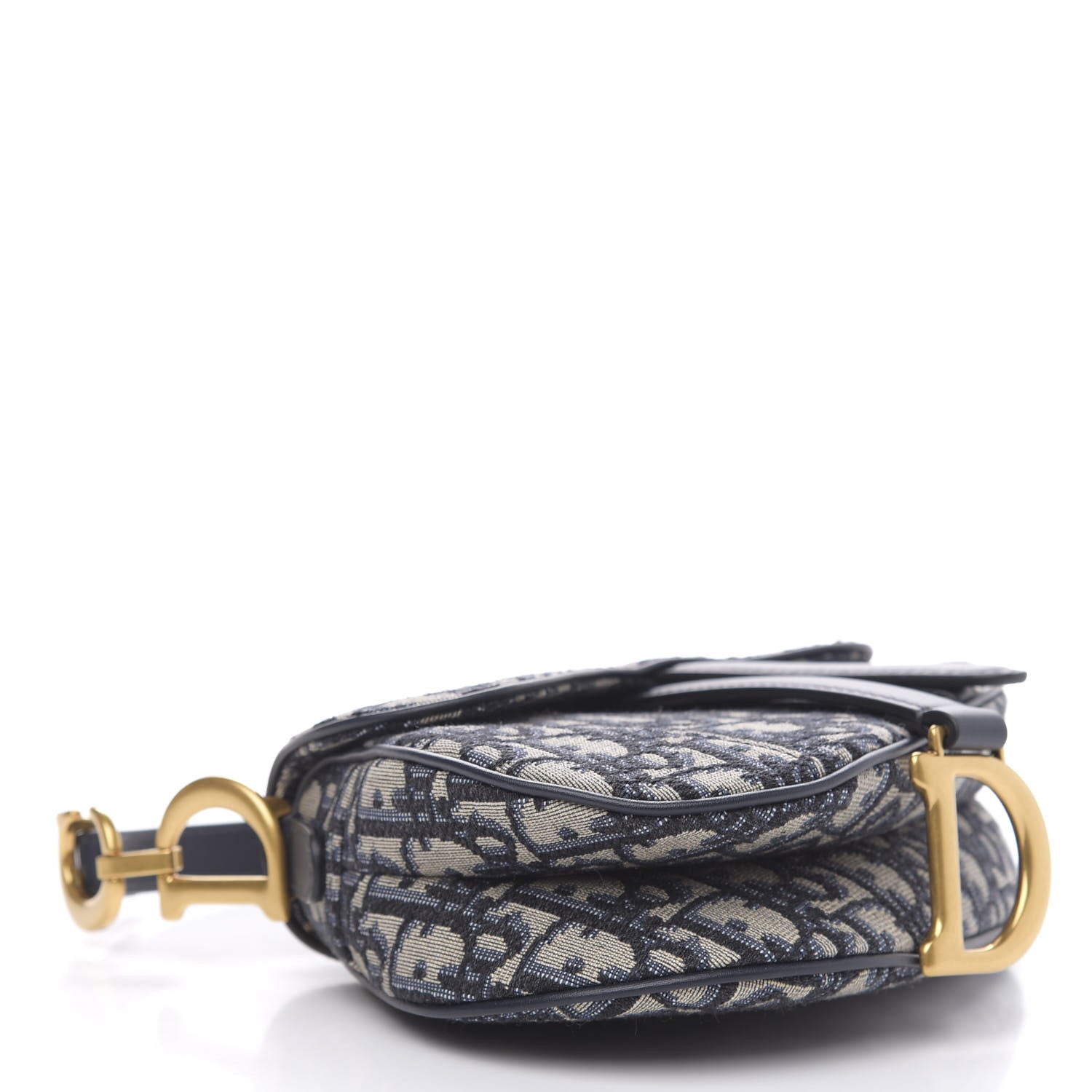 Christian Dior Oblique Mini Saddle Bag Blue 4 of 10