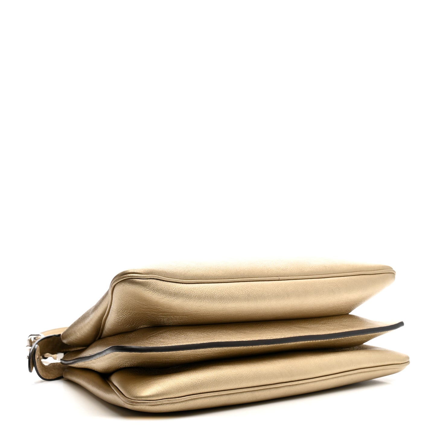 Metallic Vitello Medium Soft Peekaboo Gold