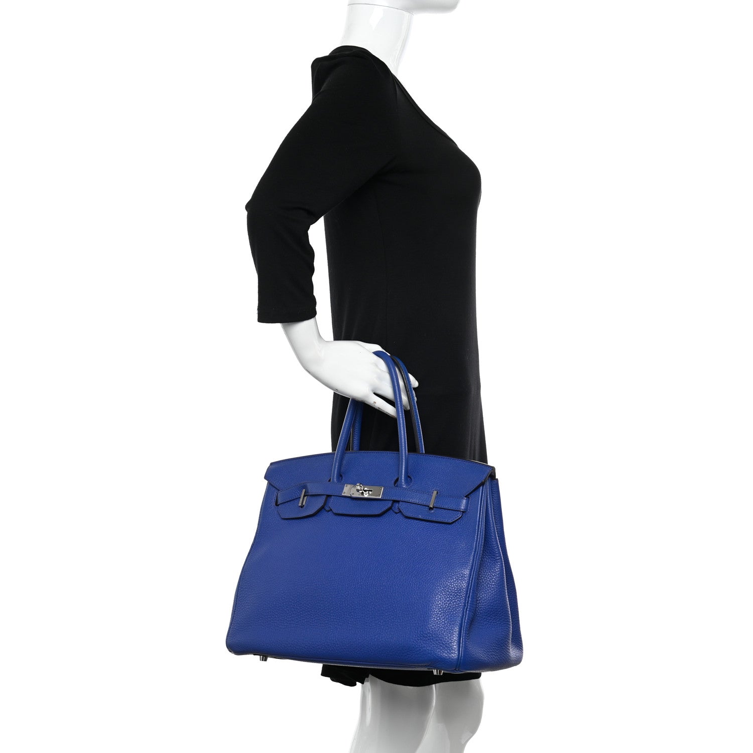 Hermes Togo BIRKIN 35 Bleu France 2 of 12