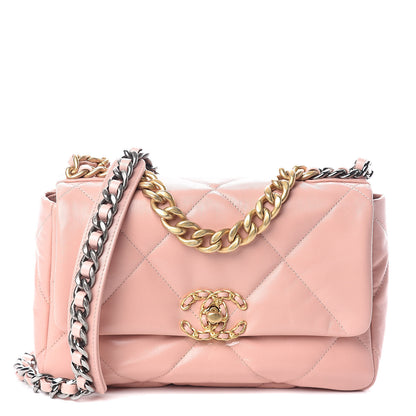 Chanel Goatskin Quilted Medium 19 Flap Light Pink 1 of 11