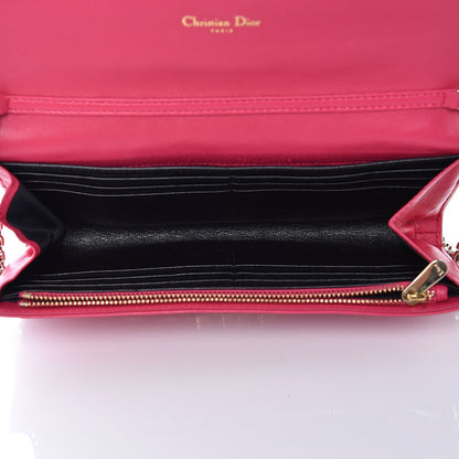 Christian Dior Lambskin Cannage Miss Dior Chain Wallet Fuchsia 5 of 11