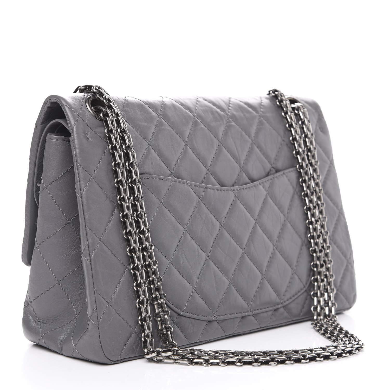 Chanel Aged Calfskin Quilted 2.55 Reissue 226 Flap Grey 2 of 13