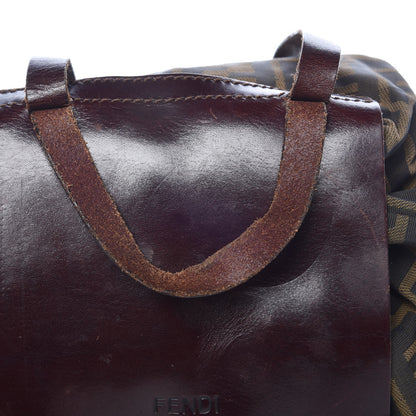 Fendi Zucca Drawstring Flap Backpack Tobacco 8 of 10