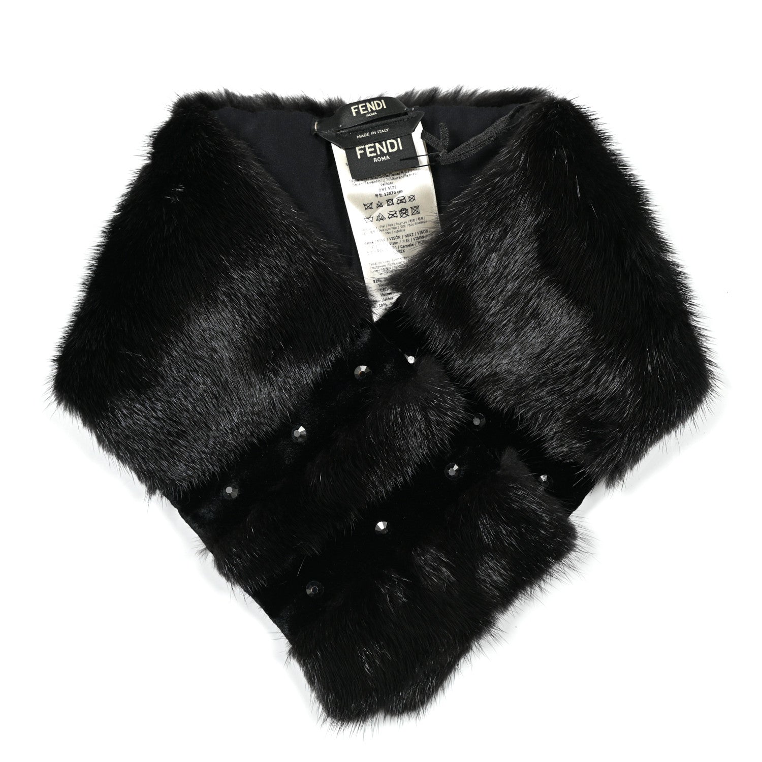 Fendi Fox Fur Stole Black 4 of 4