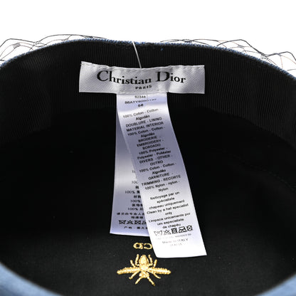 Christian Dior Denim Arty Veil Cap 58 Blue 7 of 9