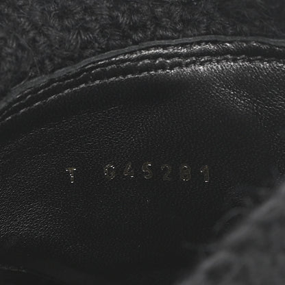 Chanel Calfskin Knit CC Short Boots 36 Black 8 of 11