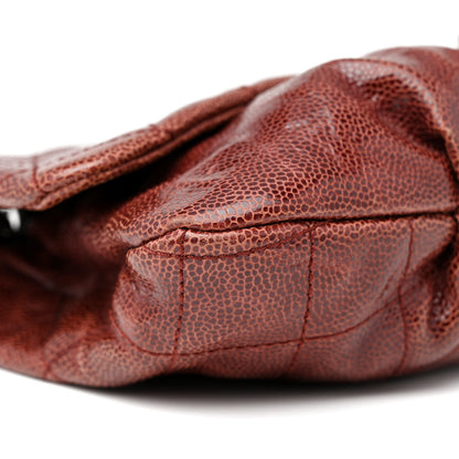 Chanel Crumpled Calfskin Quilted Medium Elastic Flap Bordeaux 9 of 11