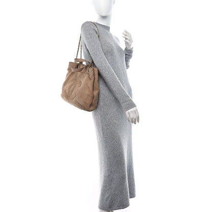 Chanel Suede Large Trianon Tote Beige 2 of 10