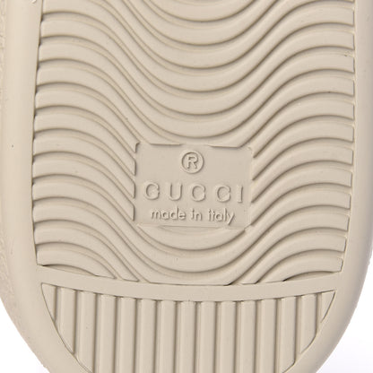 Gucci Calfskin Ayers Web Flames Embroidered Mens Ace Sneakers 10.5 Off White 7 of 9