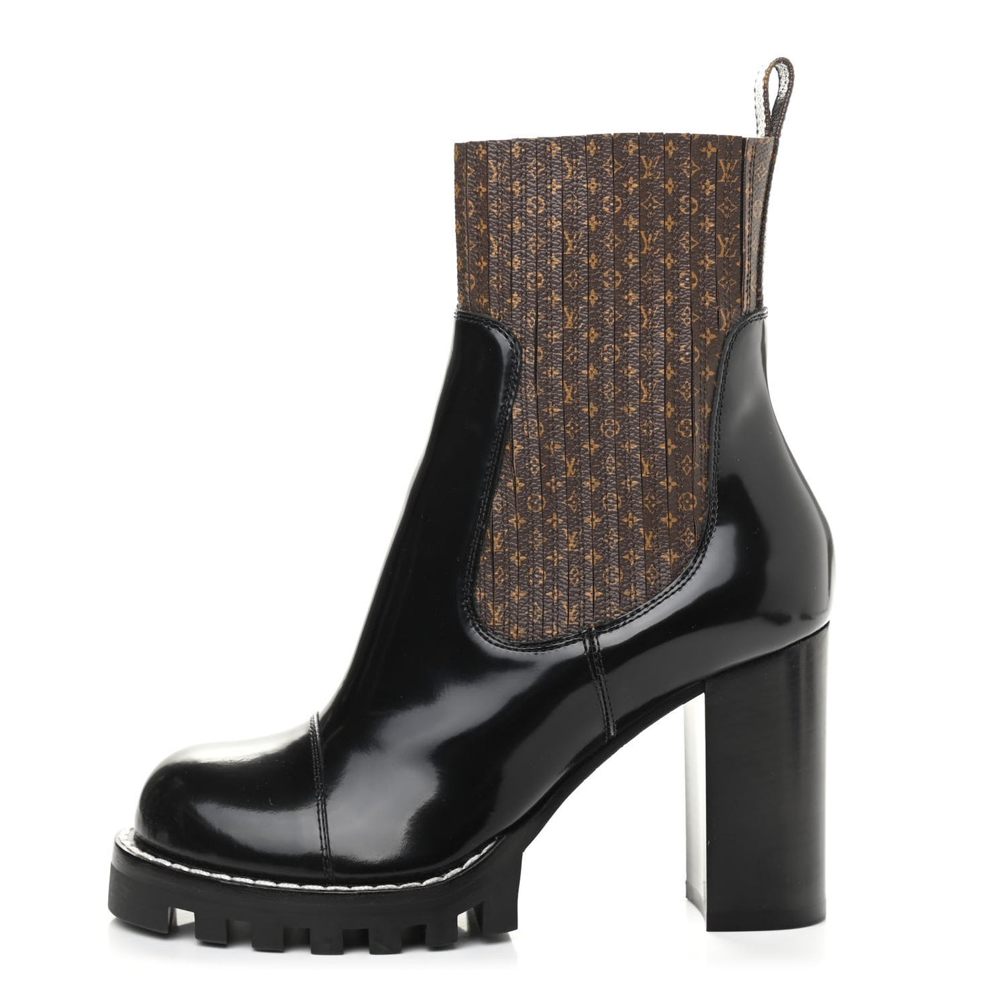 Patent Nano Monogram Ankle Star Trail Boots 38 Black