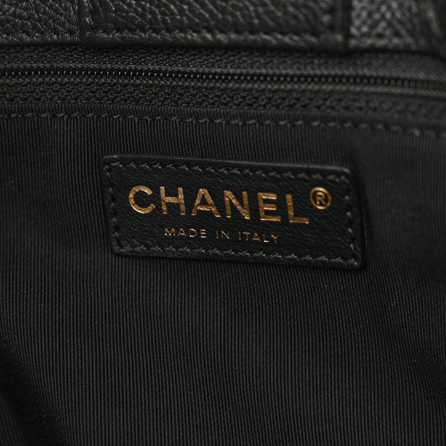 Calfskin Cerf Executive Shopper Tote Black