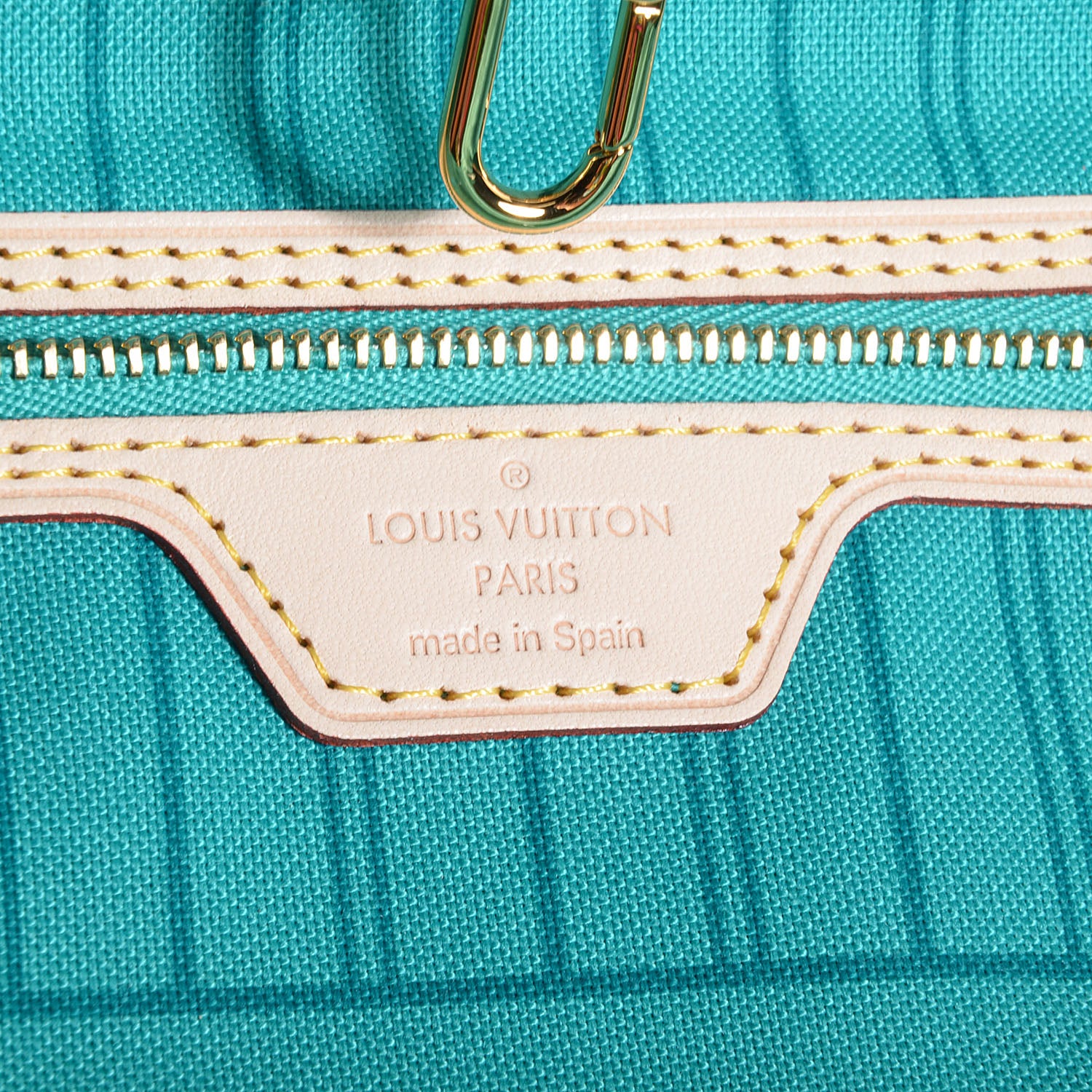 Louis Vuitton Monogram V Neverfull MM Turquoise 8 of 9