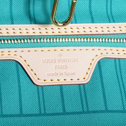Louis Vuitton Monogram V Neverfull MM Turquoise 8 of 9