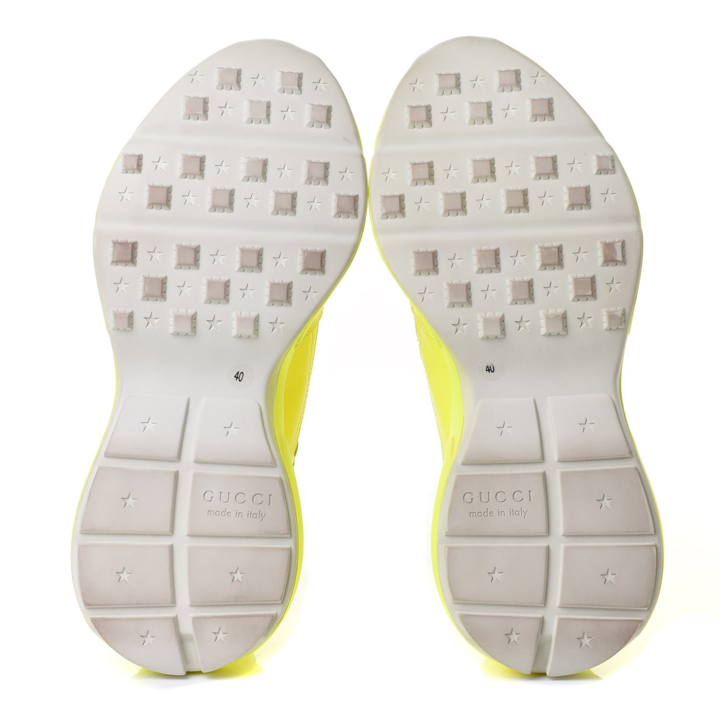 Calfskin Womens Rhyton Sneakers 40 Fluo Yellow