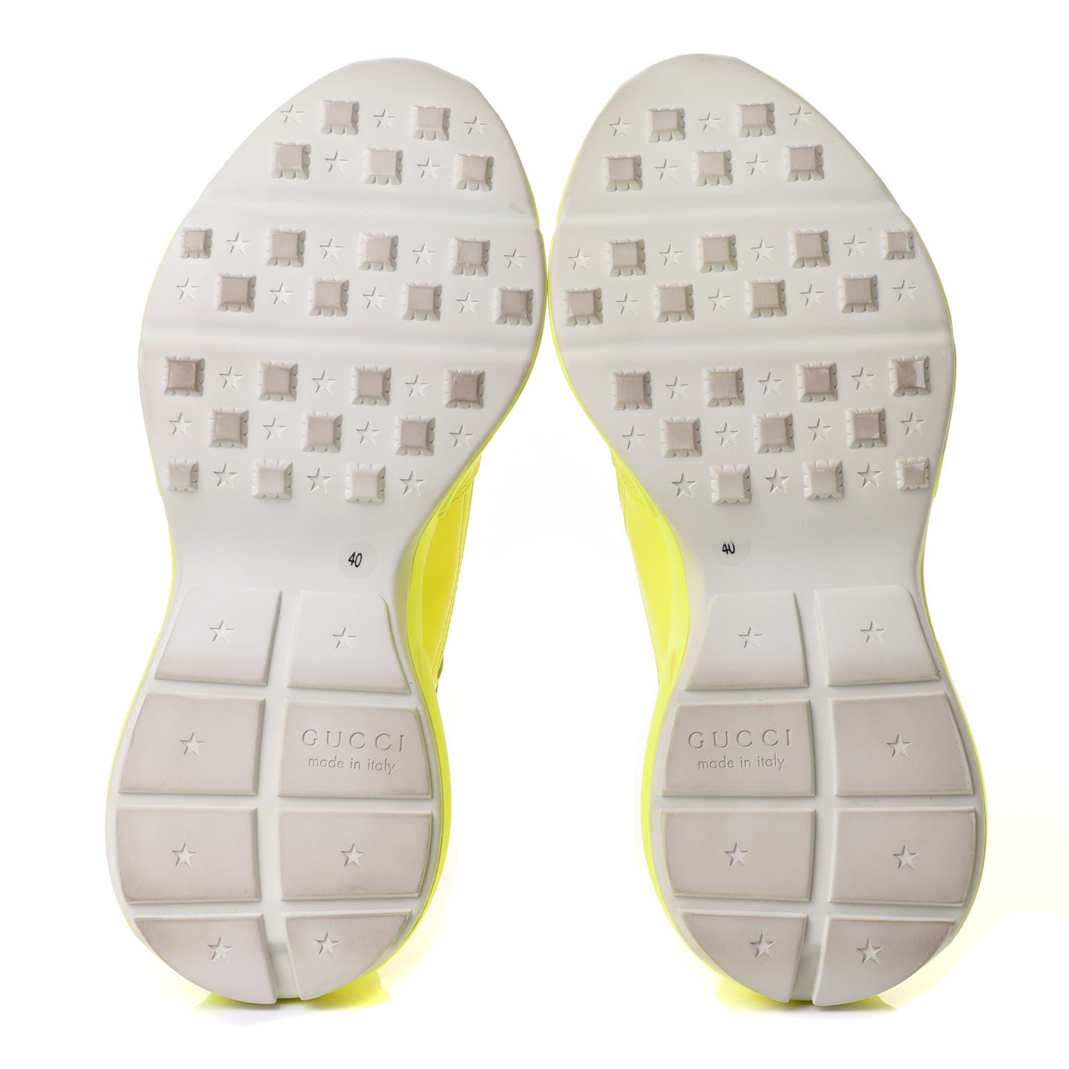 Gucci Calfskin Womens Rhyton Sneakers 40 Fluo Yellow 12 of 20