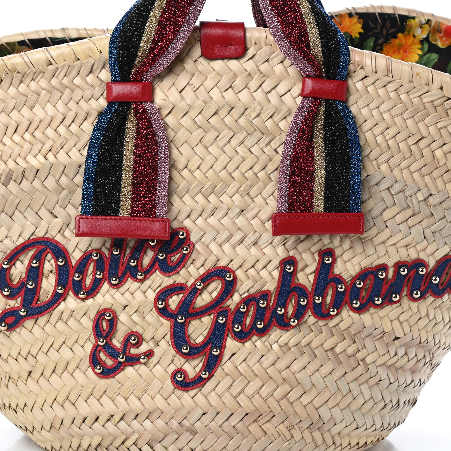 Dolce & Gabbana Woven Raffia Kendra Logo Tote Multicolor 7 of 9