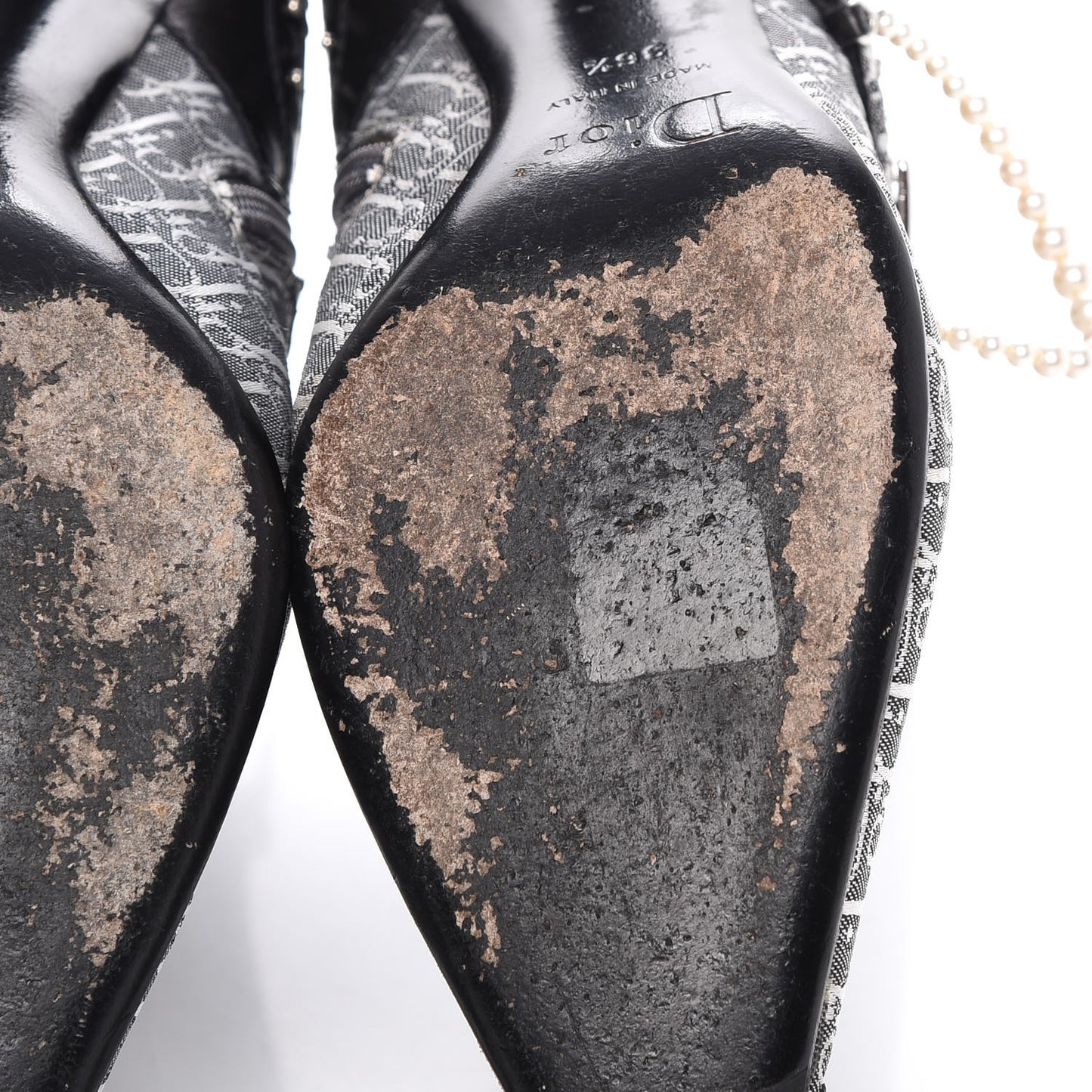Monogram Trick Pearl Ankle Boots 36.5 Gris Moyen