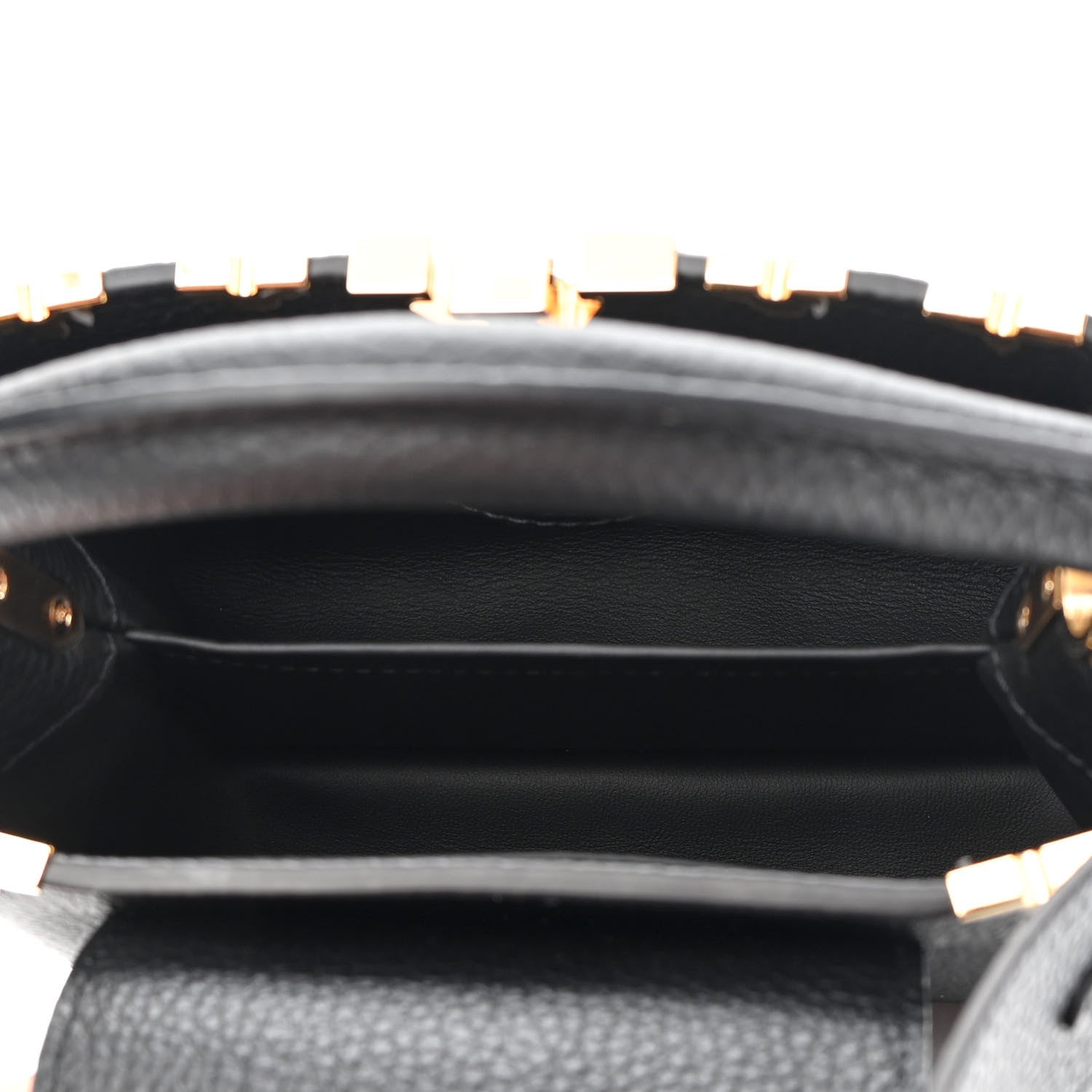 Louis Vuitton Taurillon Embellished Flower Crown Capucines Mini Black 5 of 8