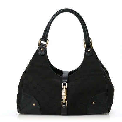 Gucci Monogram Calfskin Large Bardot Tote Black 1 of 11