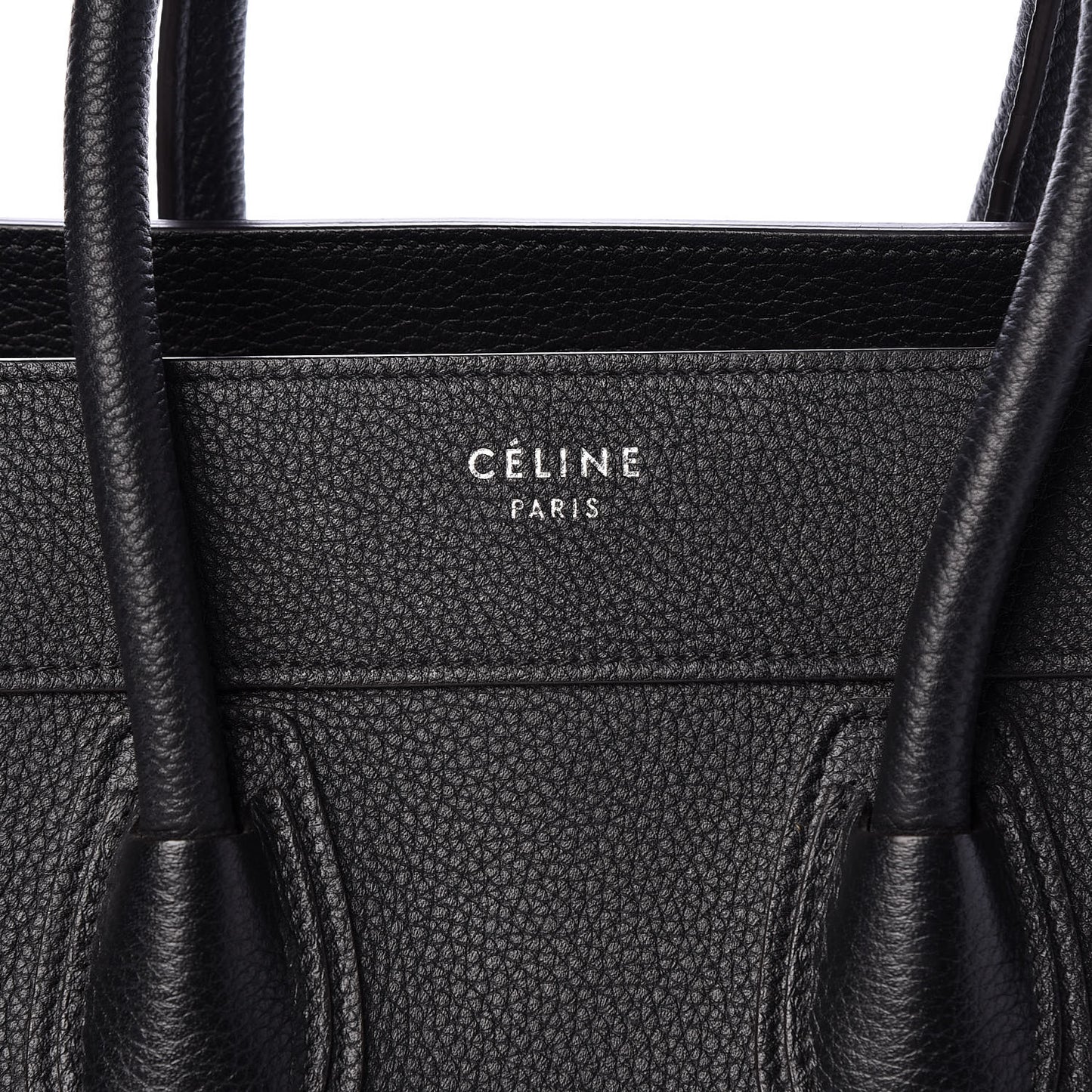 Drummed Calfskin Micro Luggage Black