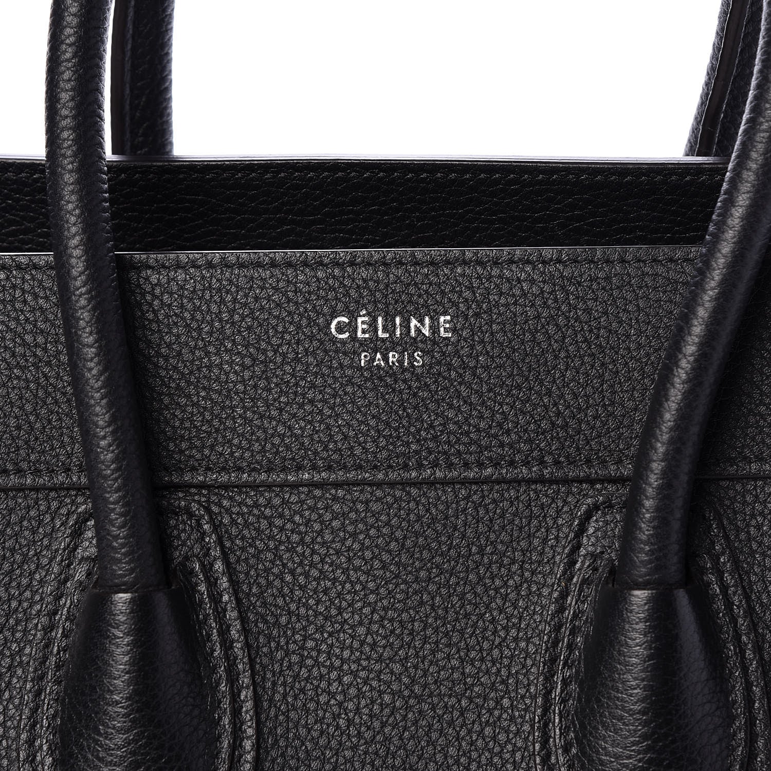 Celine Drummed Calfskin Micro Luggage Black 8 of 15