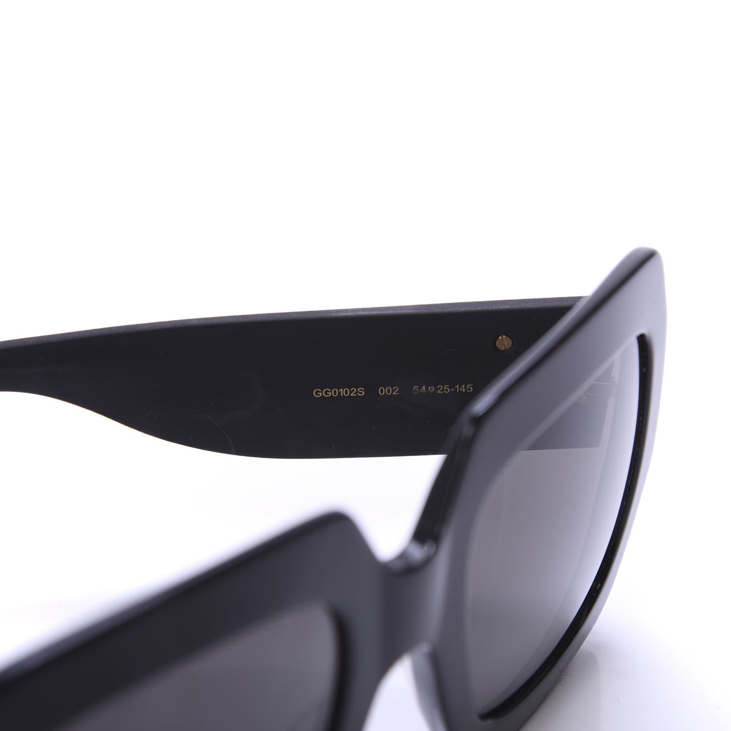 Gucci Square Frame GG0102S Sunglasses Glitter Gold 5 of 8