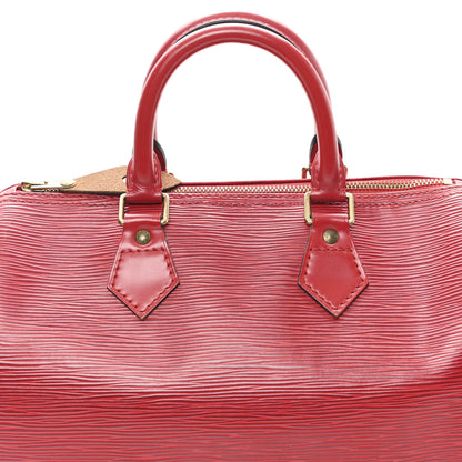 Louis Vuitton Epi Speedy 25 Castillan Red 8 of 10