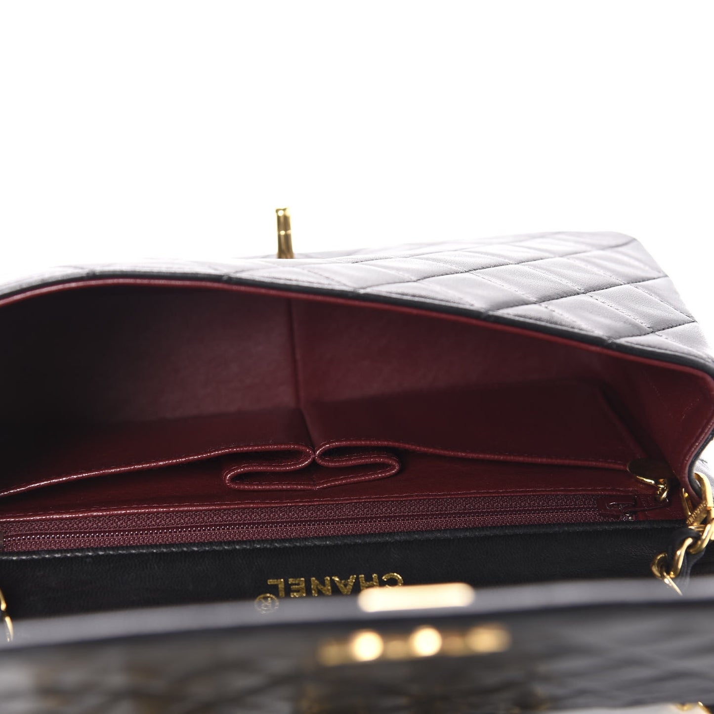 Lambskin Quilted Small Single Flap Bag Black