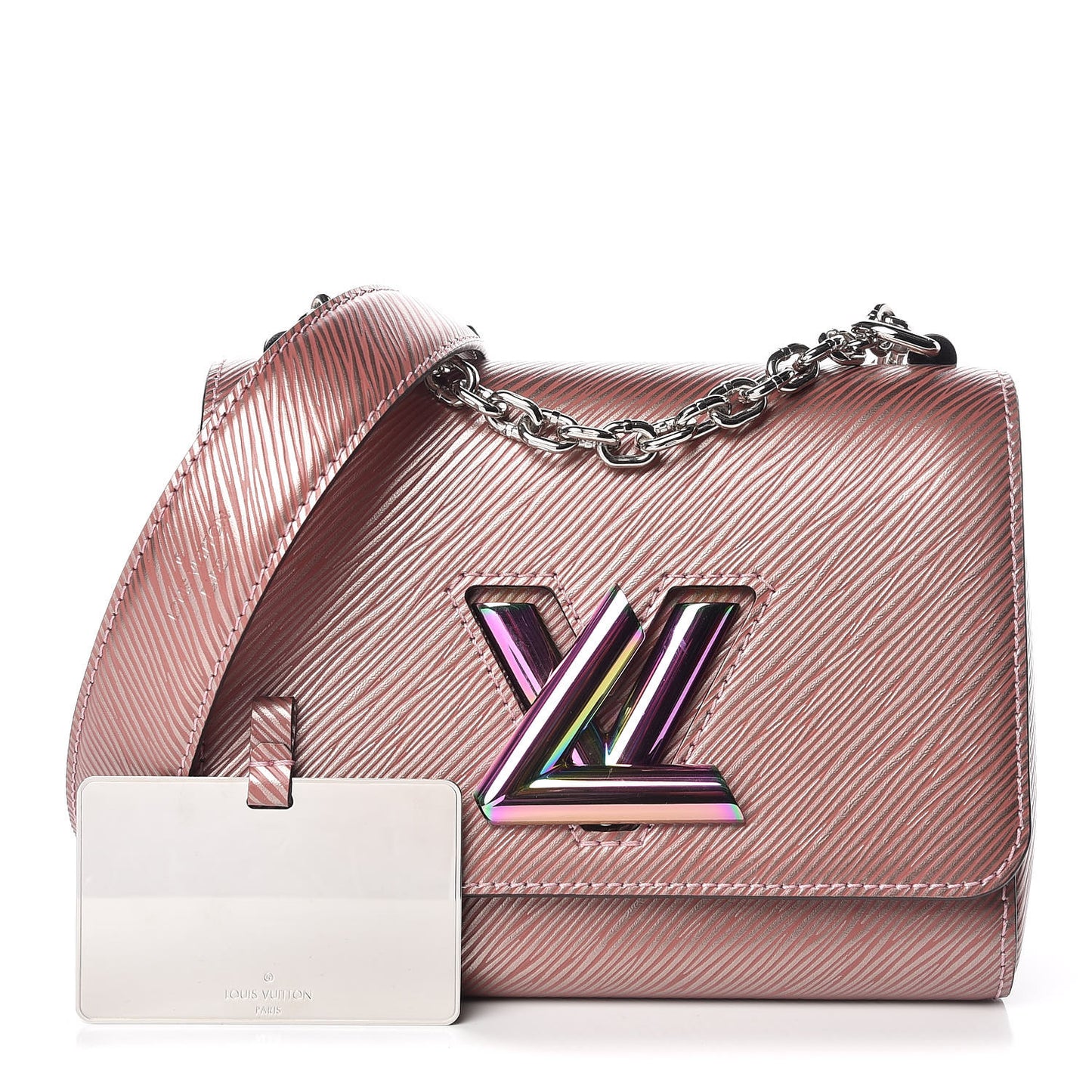 Epi Scarabeo Twist Shoulder Bag PM Rose Gold