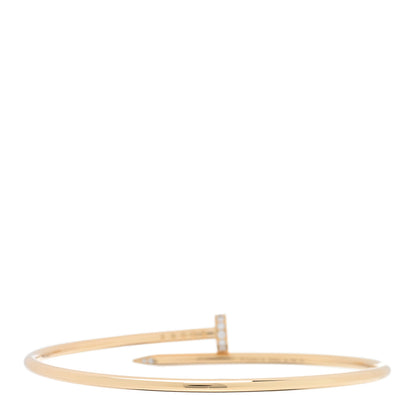 Cartier 18K Yellow Gold Diamond Small Juste Un Clou Bracelet 18 2 of 3