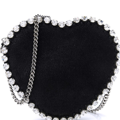 Stella McCartney Shaggy Deer Crystal Falabella Heart Crossbody Bag Black 9 of 9