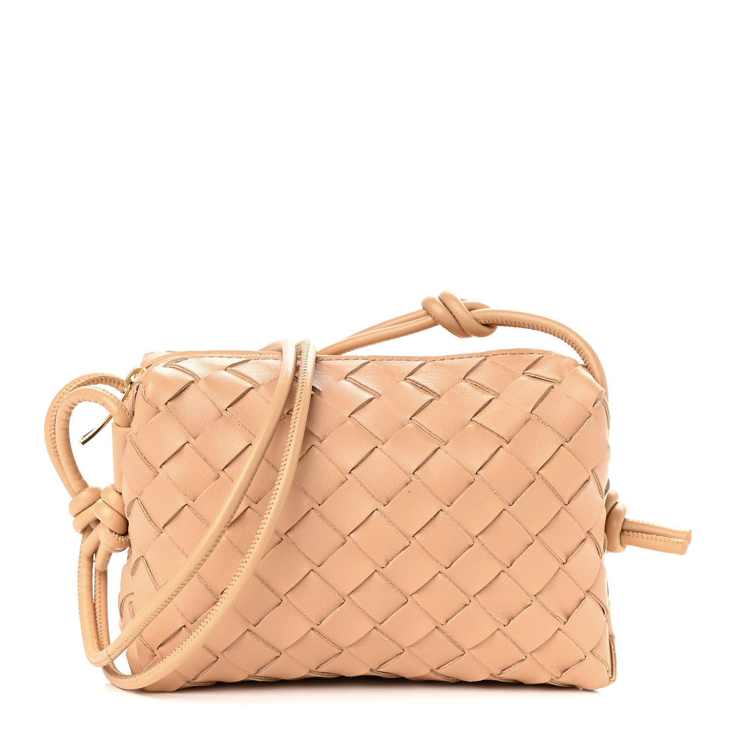 Bottega Veneta Nappa Intrecciato Mini Loop Camera Bag Almond 1 of 7