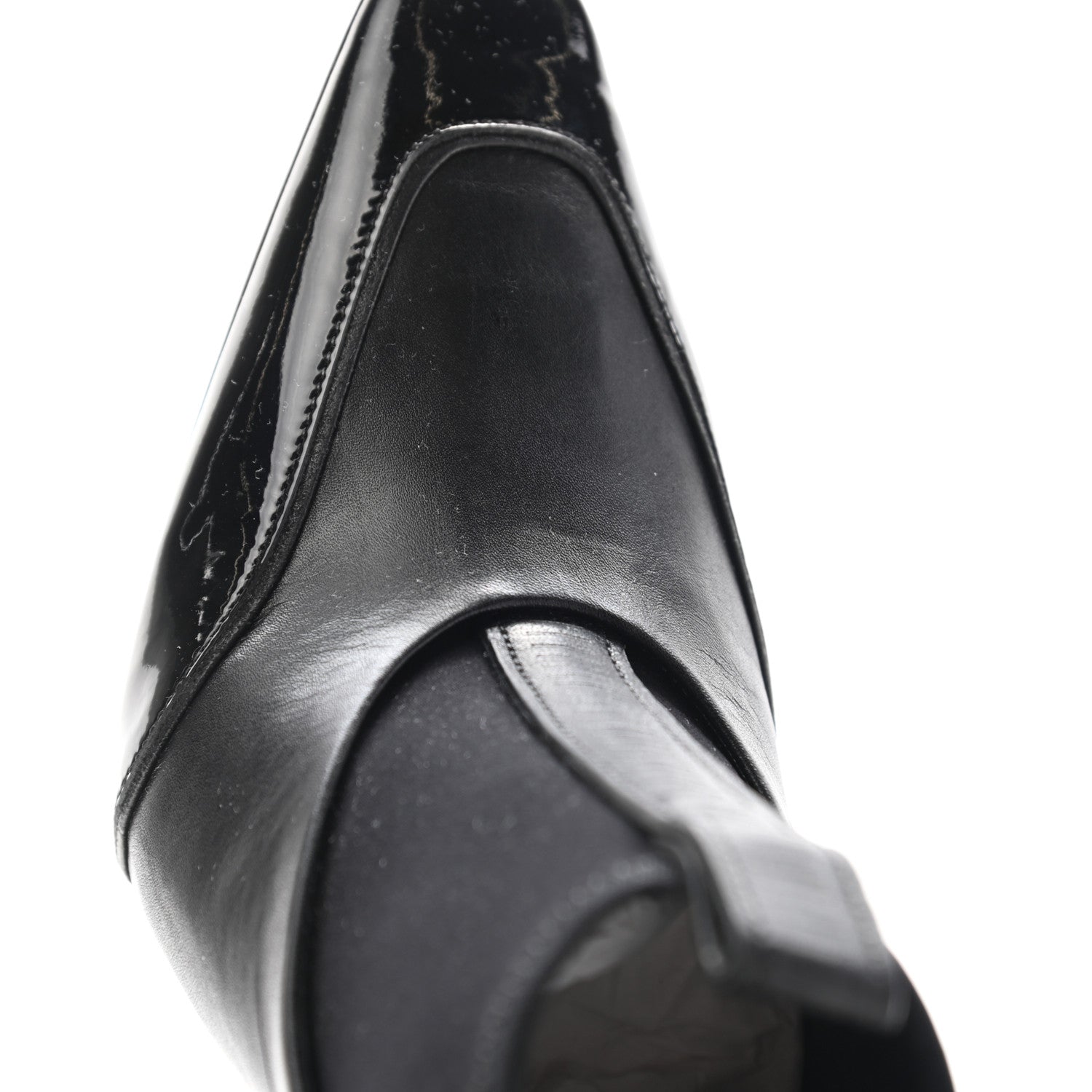 Balenciaga Neoprene Patent Calfskin Scuba Wedge Ankle Boots 38.5 Black 10 of 10